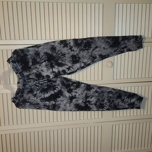 Cloud chaser black and grey tie dye sleep pants- size medium